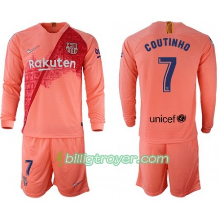 Billige Fotballdrakter FC Barcelona Coutinho 7 Barn Tredjedraktsett 2018/19 Langermet